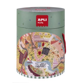 Puzzle Apli The World Landmarks Circulaire de Apli, Puzzles classiques - Réf : M0310182, Prix : 17,85 €, Remise : %