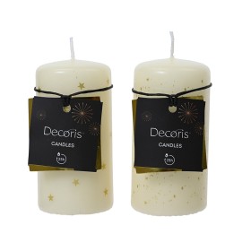 Bougie Decoris Blanc Ø 5 x 10 cm de Decoris, Bougies - Réf : S7924601, Prix : 5,98 €, Remise : %