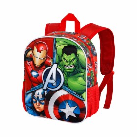 Mochila Escolar 3D The Avengers Karactermania Rojo 26 x 11 x 31 cm de The Avengers, Mochilas infantiles - Ref: S7924932, Prec...