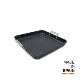 Sartén Asadora 3 Claveles Aluminio fundido 28 x 28 cm Negro | Tienda24 Tienda24.eu