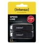 Memoria USB INTENSO 3533494 Negro 64 GB (2 Unidades) | Tienda24 Tienda24.eu