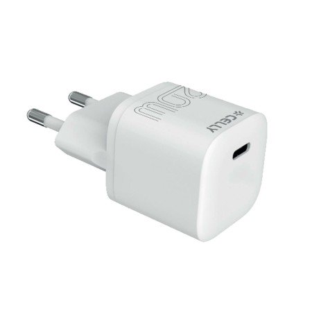 Carregador de Parede Celly UCTC1USBC20WWH Branco 20 W | Tienda24 Tienda24.eu