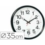 Wall Clock Q-Connect KF15592 Black Ø 34 cm Plastic Modern | Tienda24 Tienda24.eu