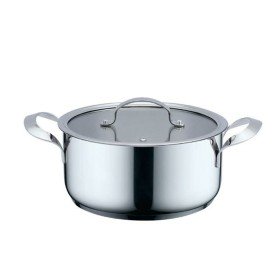 Casserole avec Couvercle en Verre 3 Claveles Bleu Noir 6,7 l 28 x 12,5 cm | Tienda24 Tienda24.eu