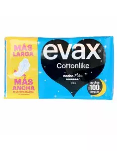 Compresses avec Ailes pour la Nuit Evax Cottonlike (18 uds) de Evax, Serviettes hygièniques - Ref: S0594469, Precio: 9,83 €, ...