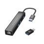 Hub USB 3 Ports Conceptronic DONN07BA Noir (1 Unité) | Tienda24 Tienda24.eu