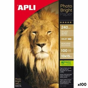 Papel Fotográfico Brilhante Apli 100 Folhas 10 x 15 cm de Apli, Papel de impressão - Ref: S8400754, Preço: 17,92 €, Desconto: %