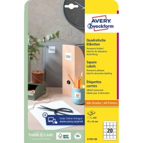 Adhesive labels Avery White 25 Sheets 45 x 45 mm by Avery, Adhesive labels and stickers - Ref: S8401501, Price: 21,97 €, Disc...