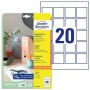 Adhesive labels Avery White 25 Sheets 45 x 45 mm | Tienda24 - Global Online Shop Tienda24.eu