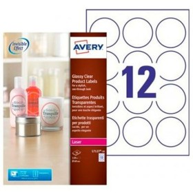 Adesivos/Etiquetas Avery L7127 Transparente 10 Folhas ø 60 mm de Avery, Etiquetas adesivas e autocolantes - Ref: S8401502, Pr...