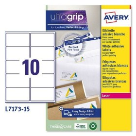 Adhésifs/étiquettes Avery Ultragrip 15 Volets 99,1 x 57 mm Blanc de Avery, Étiquettes adhésives et autocollants - Réf : S8401...