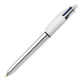 Pen Bic Shine Silver White Silver (12 Pieces) by Bic, Retractable Ballpoint Pens - Ref: S8401597, Price: 26,04 €, Discount: %