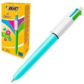 Kugelschreiber-Set Bic Fun Blau Weiß (12 Stücke) von Bic, Druckkugelschreiber - Ref: S8401618, Preis: 22,19 €, Rabatt: %