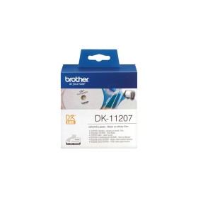 Etiquettes pour Imprimante Brother DK-11207 CD/DVD ø 58 mm Noir/Blanc de Brother, Étiquettes adhésives et autocollants - Réf ...