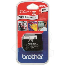 Laminated Tape for Labelling Machines Brother MK221 White Black 9 mm x 8 m by Brother, Adhesive labels and stickers - Ref: S8...