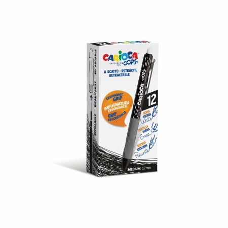 Stift Carioca Oops Schwarz 0,7 mm (12 Stücke) | Tienda24 - Global Online Shop Tienda24.eu