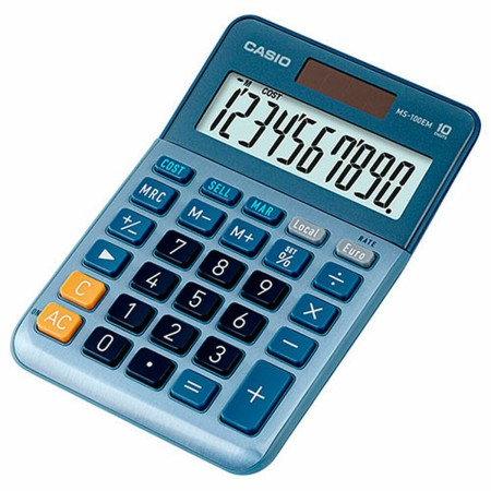 Calculator Casio MS-100EM Blue Plastic | Tienda24 - Global Online Shop Tienda24.eu