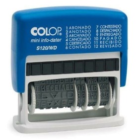 Timbre Colop S120/WD 4 x 42 mm Date Bleu de Colop, Timbres et matériaux pour timbres - Réf : S8403608, Prix : 18,42 €, Remise...