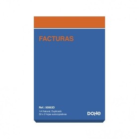 Talonario de Facturas DOHE 50063D 1/4 10 Piezas 100 Hojas de DOHE, Formularios de ventas y facturas - Ref: S8404098, Precio: ...