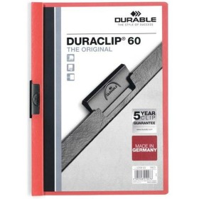 Dossier de Portefeuilles Durable Duraclip 60 Rouge Transparent A4 25 Pièces de Durable, Dossiers - Réf : S8404309, Prix : 44,...