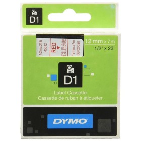 Ruban Laminé pour Etiqueteuses Dymo 45012 Noir Rouge Transparent 12 mm x 7 m de Dymo, Étiquettes adhésives et autocollants - ...