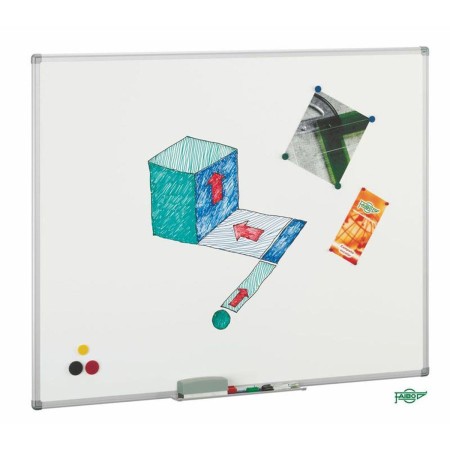 Magnetic board Faibo 122 x 100 cm Aluminium Steel White Silver | Tienda24 - Global Online Shop Tienda24.eu