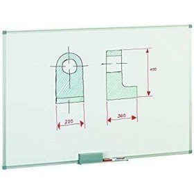 Magnetic board Faibo 122 x 100 cm Aluminium Steel White Silver | Tienda24 - Global Online Shop Tienda24.eu