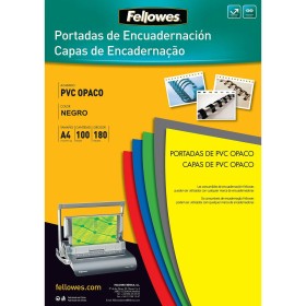 Couverture Fellowes 100 Unités reliure Noir A4 PVC de Fellowes, Couvertures de reliure - Réf : S8407118, Prix : 18,09 €, Remi...