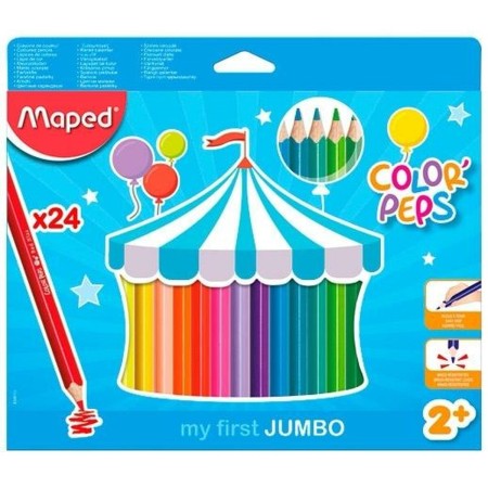 Crayons de couleur Maped Colour'Peps Jumbo Multicouleur 24 Pièces | Tienda24 - Global Online Shop Tienda24.eu