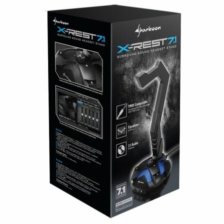 Support pour écouteurs Sharkoon X-Rest 7.1 Aluminium Caoutchouc | Tienda24 Tienda24.eu