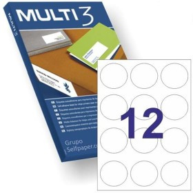 Etiquetas para Impresora MULTI 3 Circular Blanco 100 Hojas ø 60 mm de MULTI 3, Etiquetas adhesivas y pegatinas - Ref: S841345...