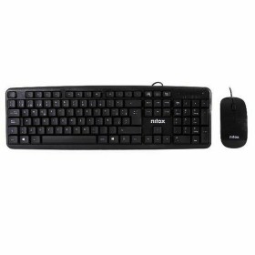 clavier et souris Nilox COMBO USB NILOX - TECLADO + RATÓN FLAT Noir Espagnol Qwerty QWERTY de Nilox, Ensembles Clavier et Sou...