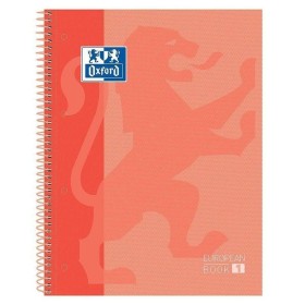 Caderno Oxford European Book 1 Pêssego A4 5 Peças de Oxford, Cadernos de argolas - Ref: S8414371, Preço: 22,60 €, Desconto: %