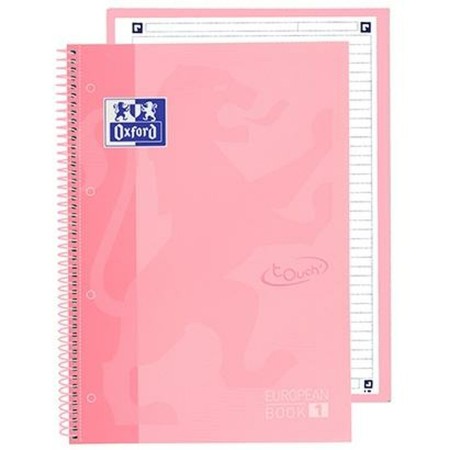 Cahier Oxford European Book School Rose clair A4 5 Pièces | Tienda24 - Global Online Shop Tienda24.eu