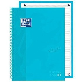 Caderno Oxford European Book School Azul Pastel A4 5 Peças de Oxford, Cadernos de argolas - Ref: S8414399, Preço: 22,89 €, De...