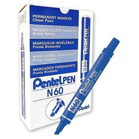 Marcatore permanente Pentel N60 Azzurro 12 Pezzi di Pentel, Pennarelli indelebili e marcatori - Rif: S8414987, Prezzo: 19,30 ...