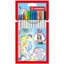 Set of Felt Tip Pens Stabilo Pen 68 Brush 12 Pieces Multicolour | Tienda24 - Global Online Shop Tienda24.eu