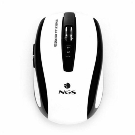 Ratón Inalámbrico Óptico NGS White Flea Advanced 800/1600 dpi Blanco/Negro Blanco Negro/Blanco (1 unidad) | Tienda24 Tienda24.eu