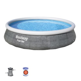 Piscine gonflable Bestway Gris 7340 L 396 x 84 cm de Bestway, Piscines gonflables - Réf : D1400455, Prix : 141,72 €, Remise : %