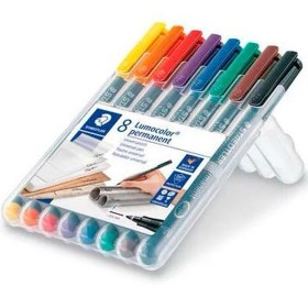 Rotulador permanente Staedtler LUMOCOLOR 318 F Multicolor 0,6 mm 8 Piezas de Staedtler, Rotuladores permanentes - Ref: S84179...