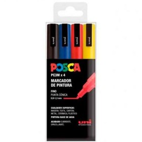 Marcador POSCA PC-5M Cor de Rosa (6 Unidades) | Tienda24 - Global Online Shop Tienda24.eu