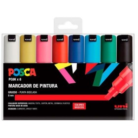 Conjunto de Canetas de Feltro POSCA PC-8K Multicolor 8 mm 8 Peças de POSCA, Marcadores permanentes - Ref: S8418988, Preço: 33...