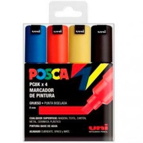 Marqueur POSCA PC-8K Fluor Jaune (6 Unités) | Tienda24 - Global Online Shop Tienda24.eu