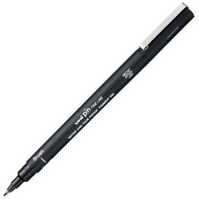 Permanent marker Uni-Ball PINBR-200(S) Paintbrush Black 12 Pieces by Uni-Ball, Permanent Markers & Marker Pens - Ref: S841906...