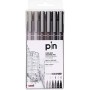 Permanent marker Uni-Ball PIN-200(S) Black Grey Multicolour 6 Pieces | Tienda24 - Global Online Shop Tienda24.eu