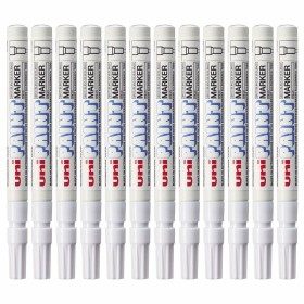 Permanent marker Uni-Ball Paint PX-21L White 12 Pieces by Uni-Ball, Permanent Markers & Marker Pens - Ref: S8419267, Price: 3...