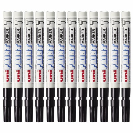 Dauermarker Uni-Ball Paint PX-21L Schwarz 12 Stücke | Tienda24 - Global Online Shop Tienda24.eu