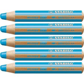 Colouring pencils Stabilo Woody Cyan 3-in-1 (5 Units) by Stabilo, Drawing materials - Ref: S8420898, Price: 8,18 €, Discount: %