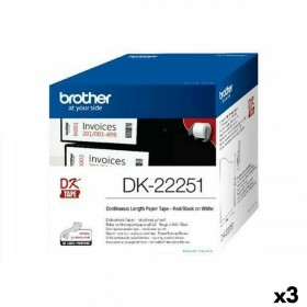 Bande continue de papier thermique Brother DK-22251 de Brother, Étiquettes adhésives et autocollants - Réf : S8421128, Prix :...