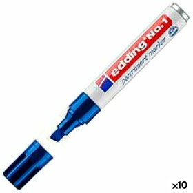 Permanent marker Edding Nº1 Blue (10 Units) by Edding, Permanent Markers & Marker Pens - Ref: S8421210, Price: 19,59 €, Disco...